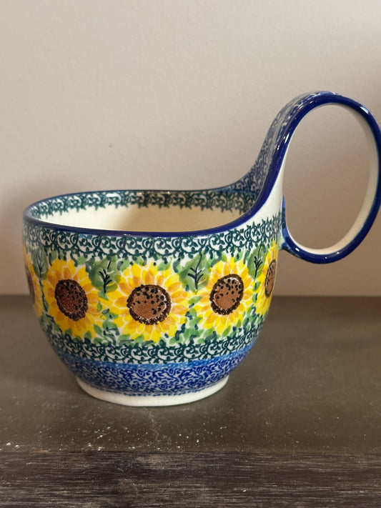 Ceramika Artystyczna, Unikat U4739, Summer Sunnies, Loop Bowl/Mug
