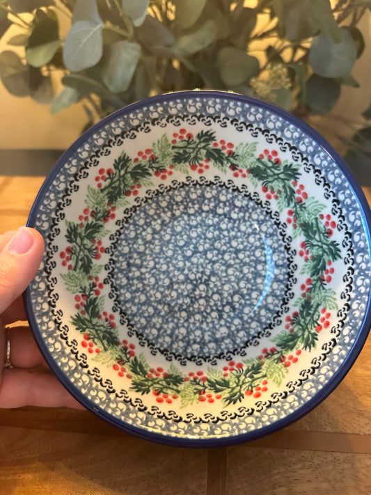 Ceramika Artystyczna Polish Pottery, Grey Holly Bowl