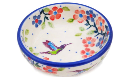 Ceramika Artystyczna, Unikat U5167, Verdant Hummingbird, Small Bowl