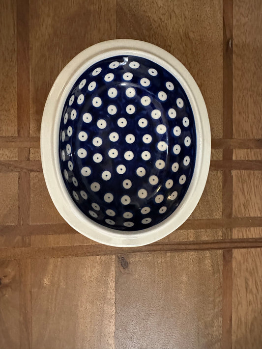 Zaklady Polish Pottery Owls Eye Small Oval Bowl