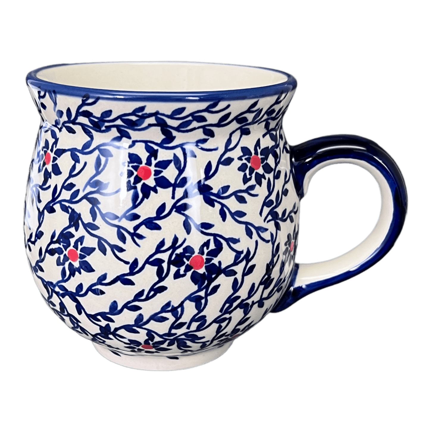 Mug, Belly Mug, 16 oz Large in "Blue Canopy" by Manufaktura