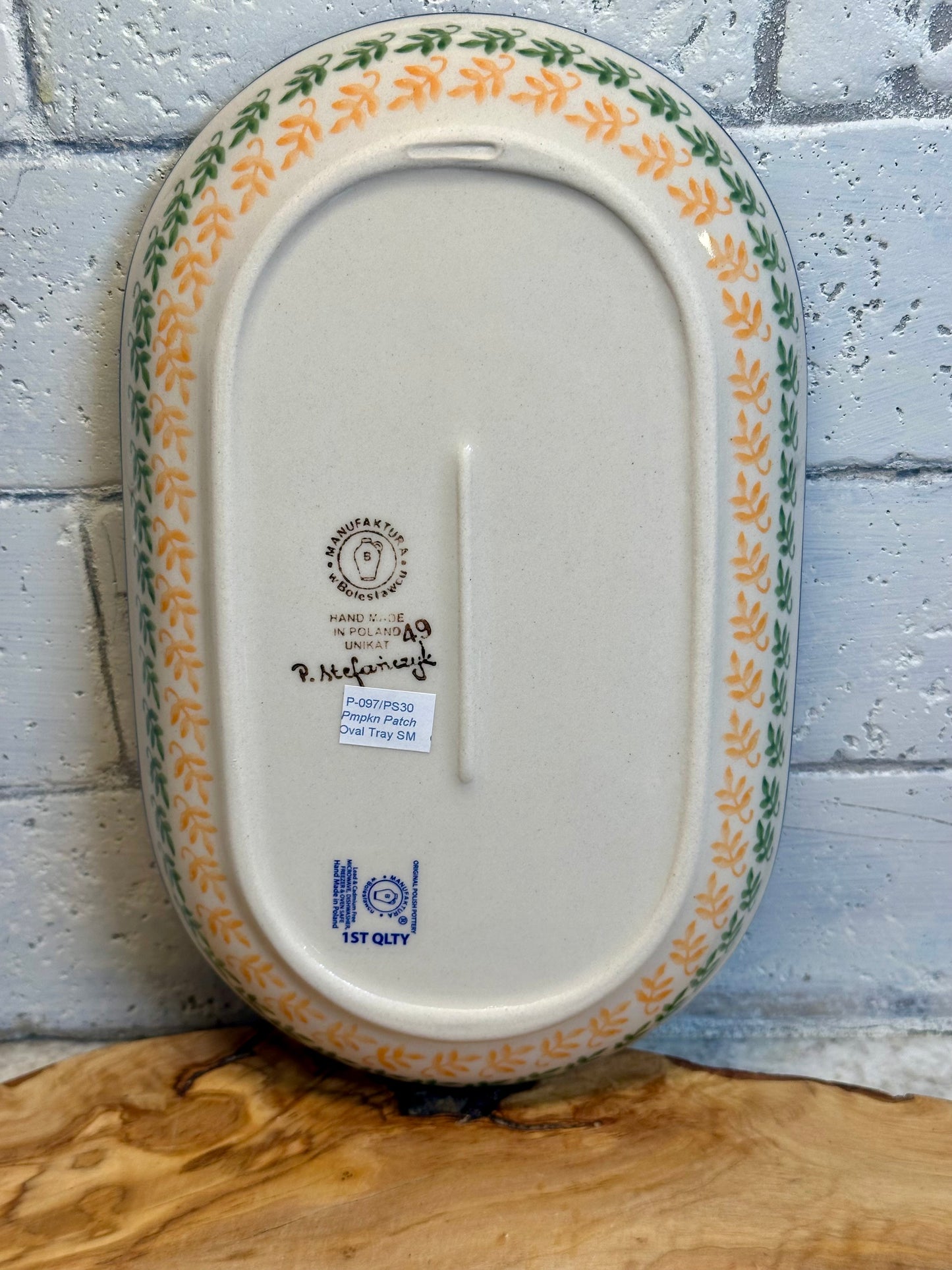 Manufaktura, Pumpkin Patch, Small Oval Tray 9"
