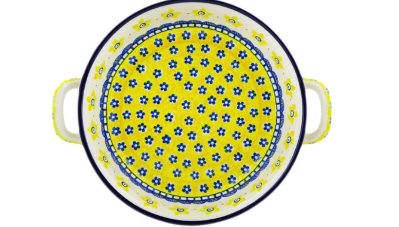 Ceramika Artystyczna, Sunshine, Round Baker with Handles