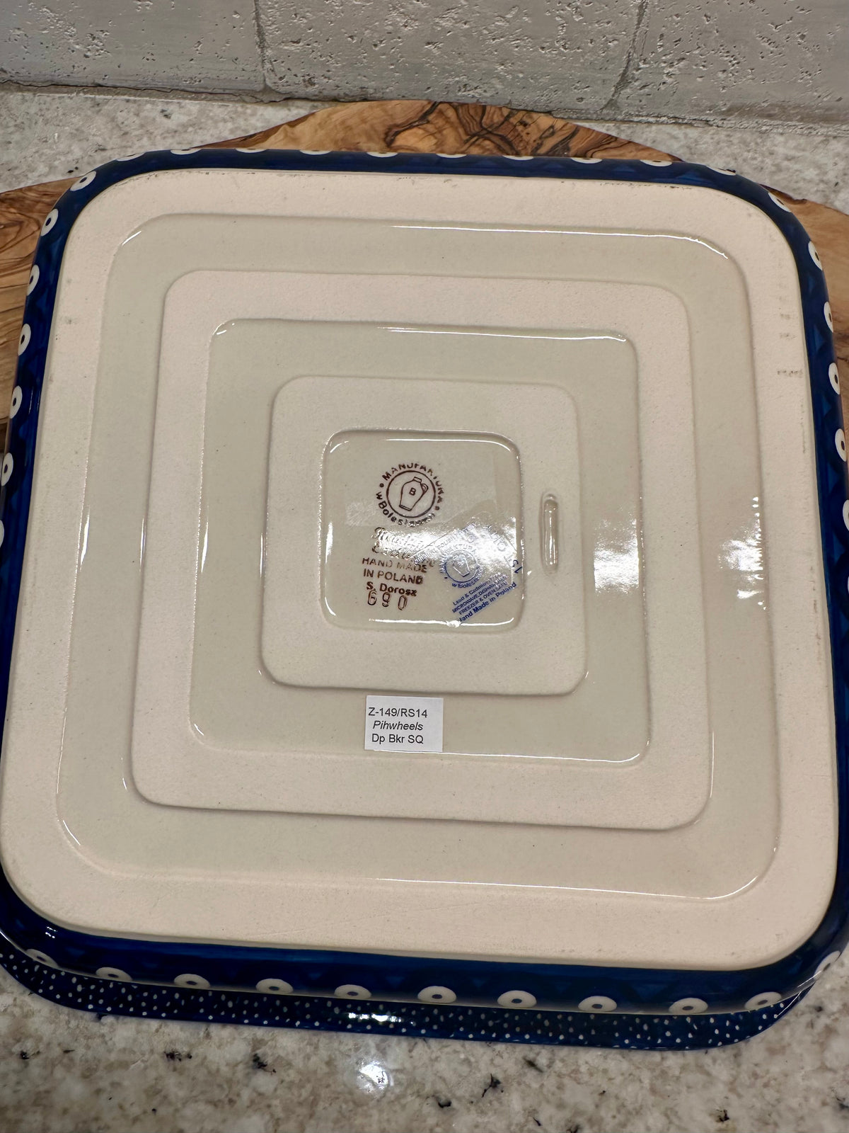 Manufaktura, Pinwheels, Large Square Baker 11.5"