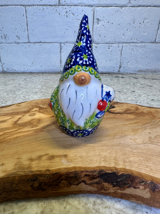 Kalich Polish Pottery, Gnome With Ornament, Figurine
