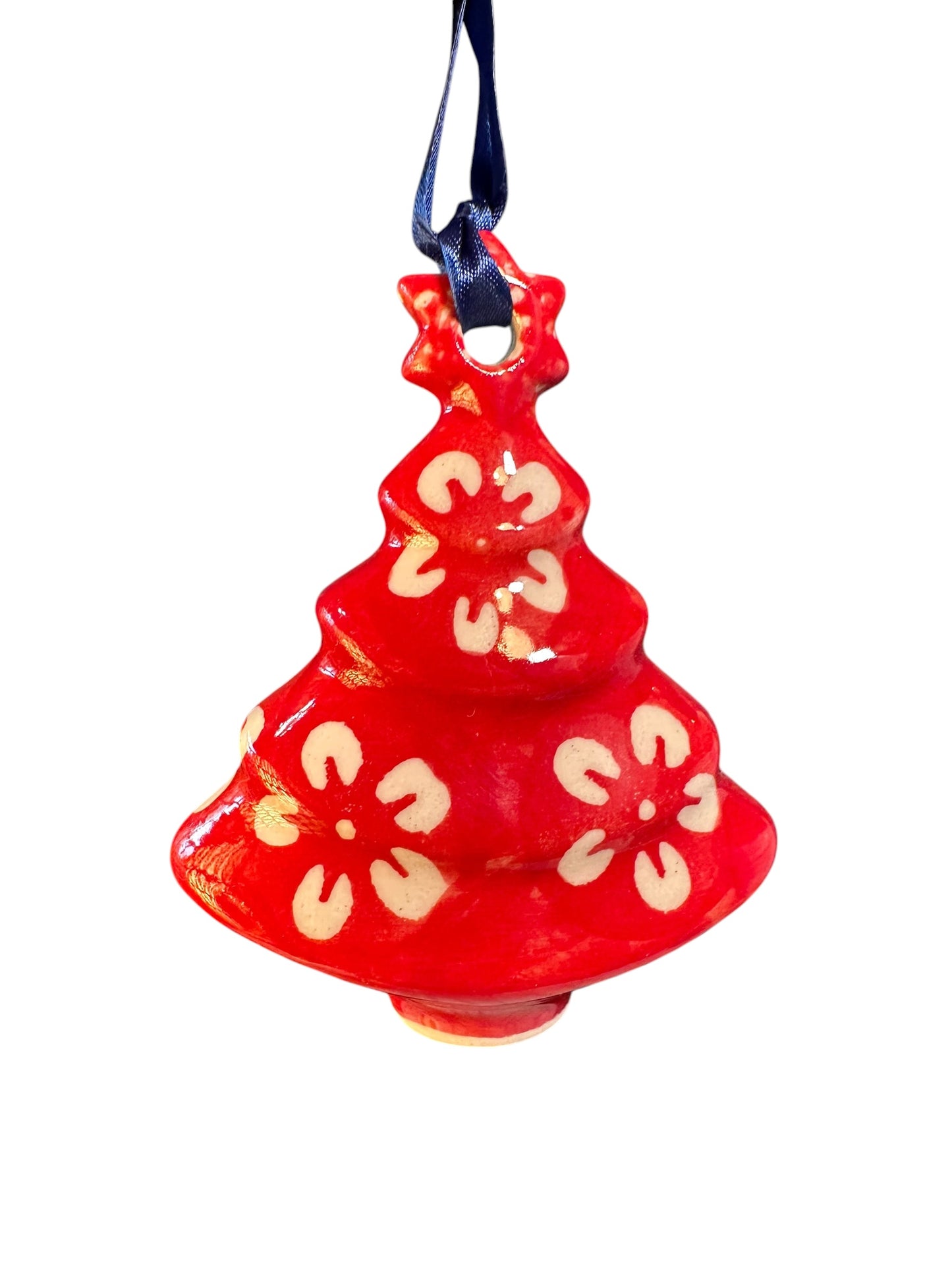 Manufaktura Red Blossom Flat Tree Ornament