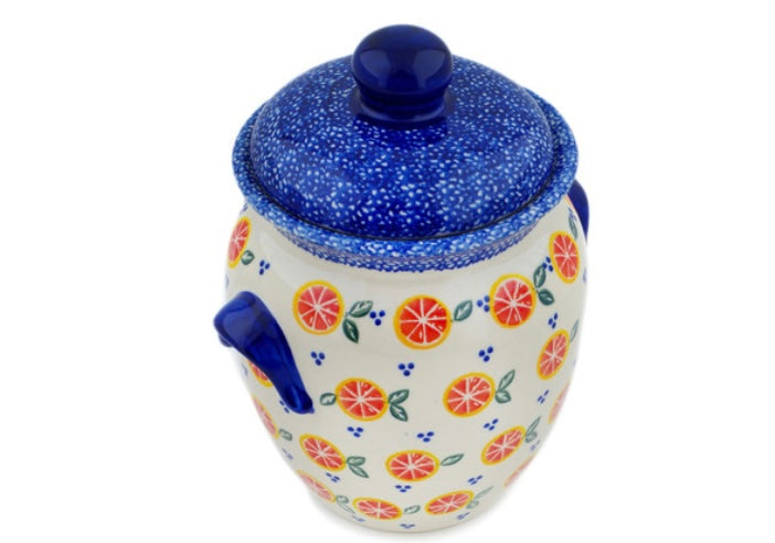 Ceramika Bona, Citrus Craze, Jar with Lid and Handles