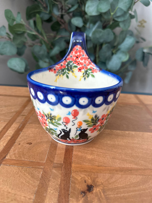 Kalich Polish Pottery, Unikat Art Level, Purr & Pop,  17oz. Soup Mug