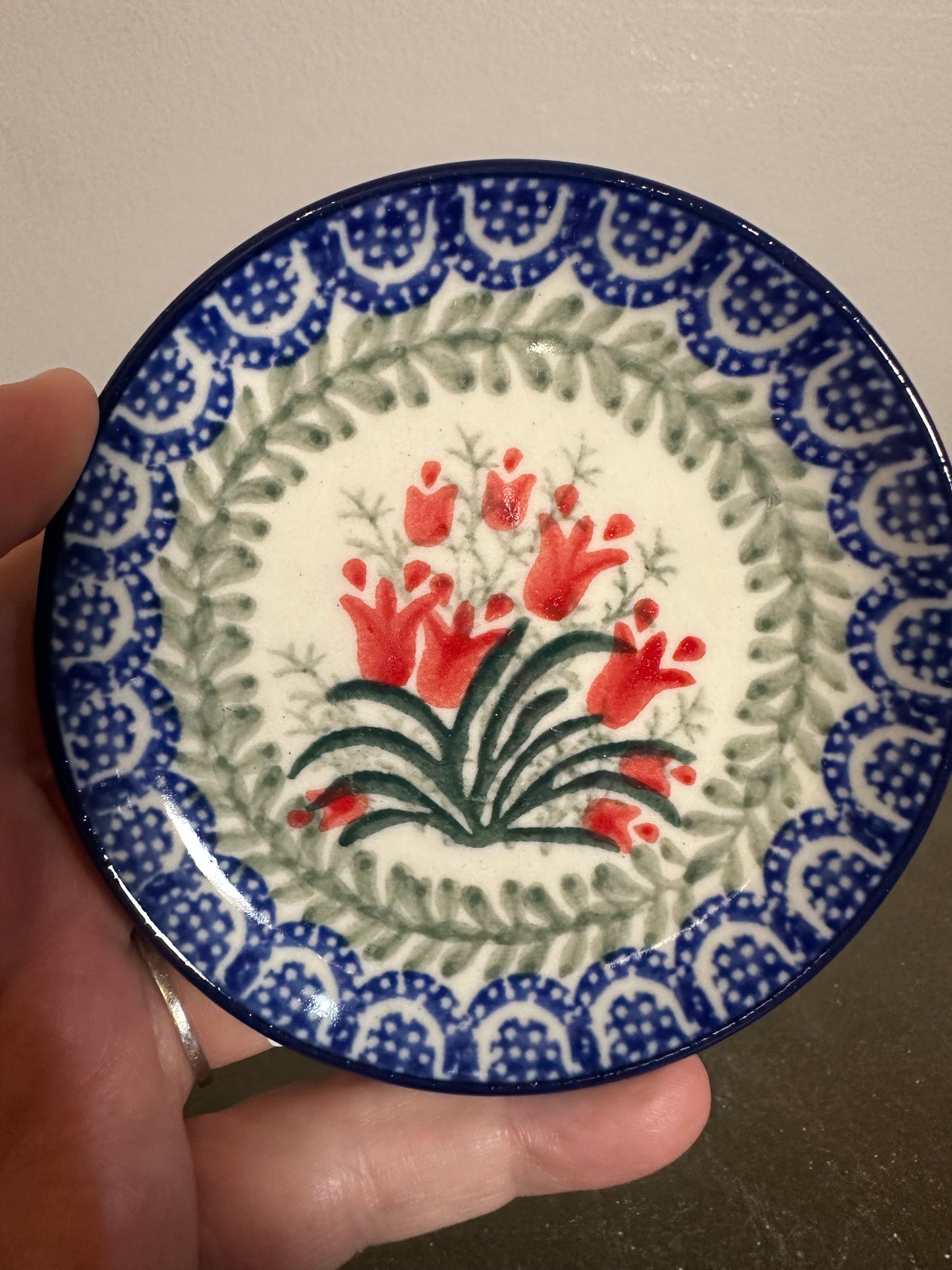 Ceramika Artystyczna, Crimson Bells, Mini Plate/Coaster