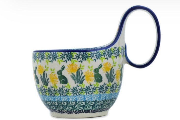 Ceramika Artystyczna, U5108, Riveting Rabbits, Loop Mug/Bowl