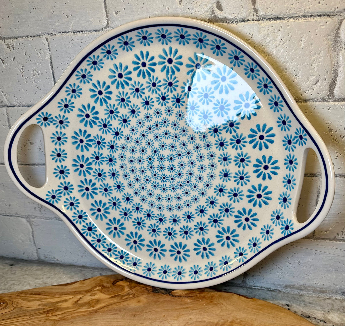 Zaklady, Blue Daisy Delight, Tray with Handles