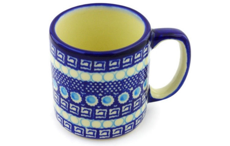 Ceramika Bona, Tribal Blue, Straight Mug 13 oz