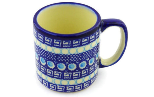 Ceramika Bona, Tribal Blue, Straight Mug 13 oz