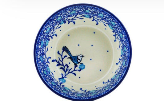 Ceramika Artystyczna, Winter Blue Bird, Bowl 5"