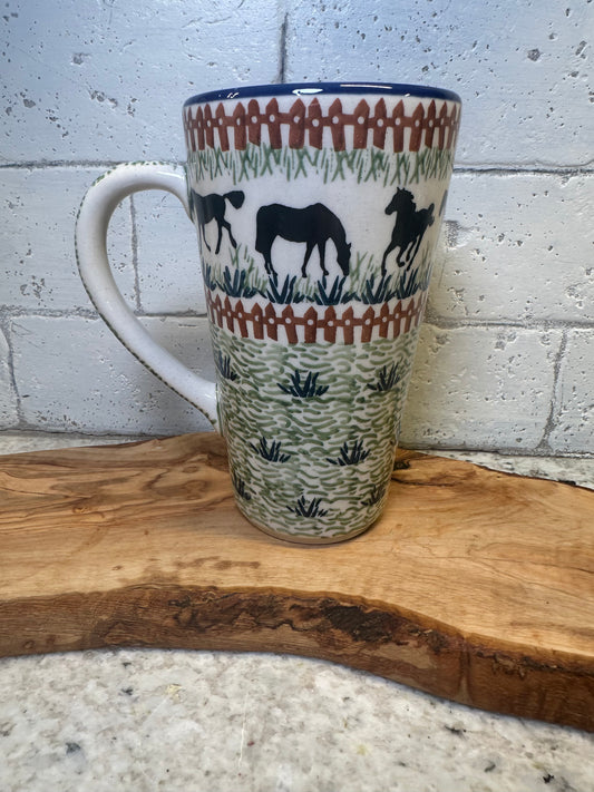 Manufaktura, Horsin' Around, Tall Mug, 12.5 oz.