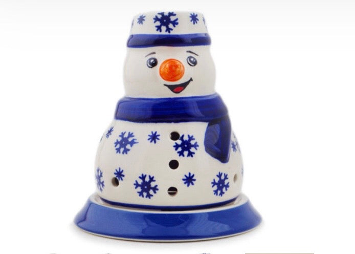Manufaktura, Winter Butterfly, Luminary Snowman Figurine