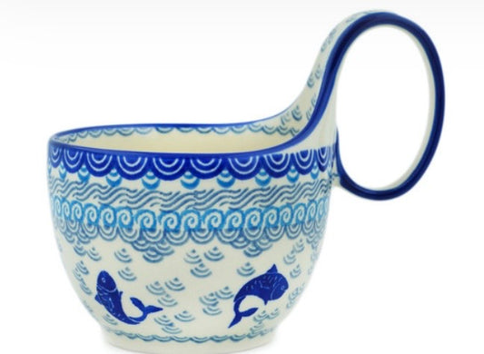 Ceramika Artystyczna, Blue Herring Waters, Loop Mug/Bowl
