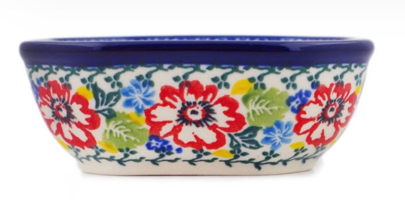 Ceramika Artystyczna, Unikat Hummingbird Meadow, Square Bowl