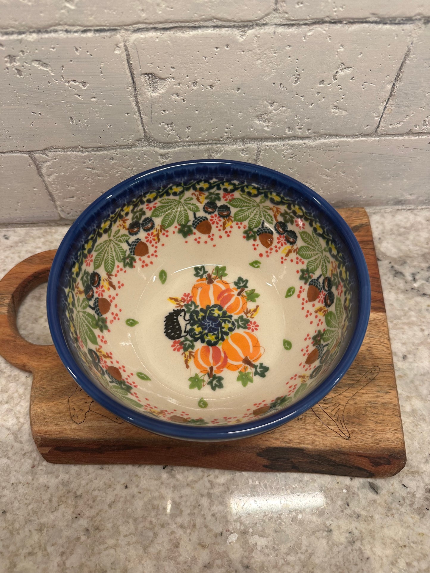 Kalich, Acorn, Hedgehog, Pumpkin Bowl 6" x 3"