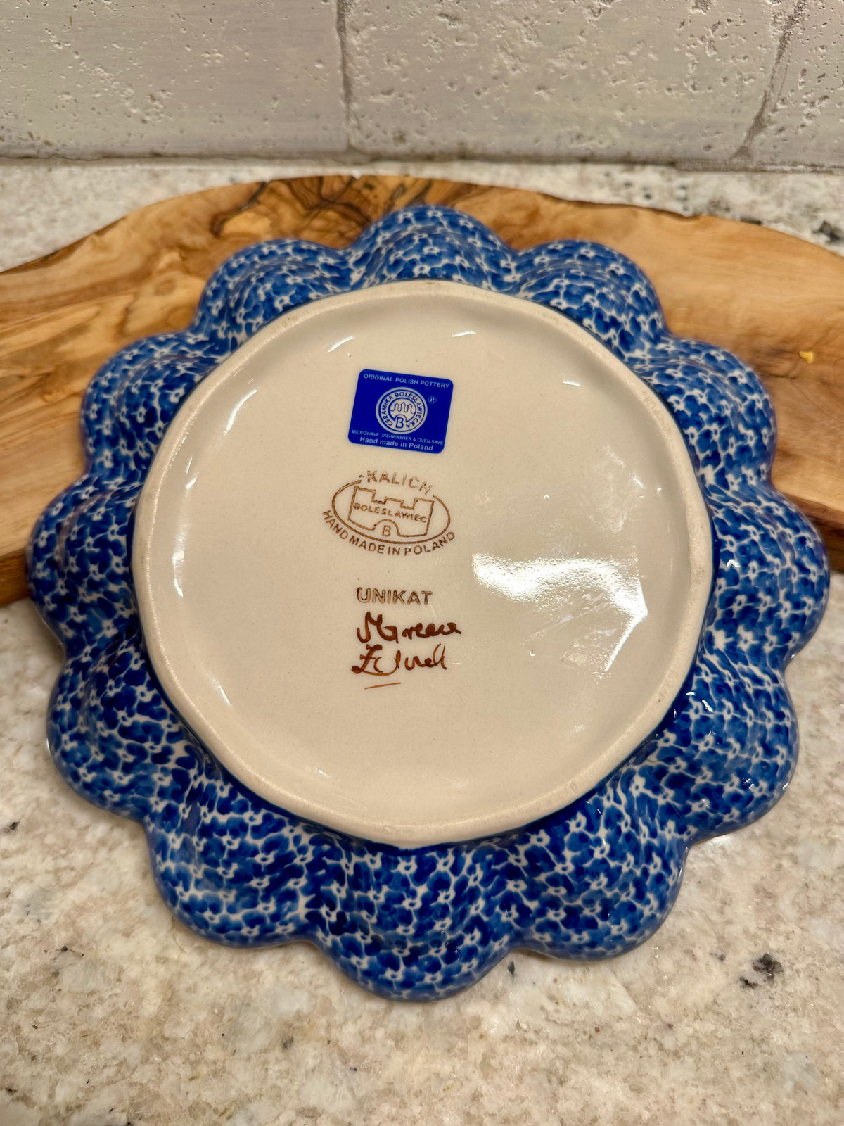 Kalich, Signature Unikat, Floral, Egg Plate with Handle