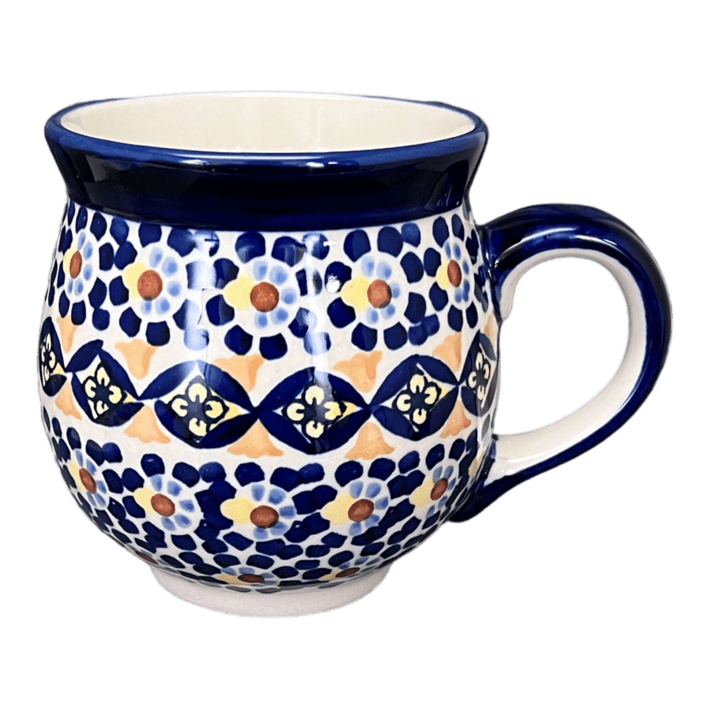 Mug, Belly Mug, 16oz Large in "Kaleidoscope" by Manufaktura