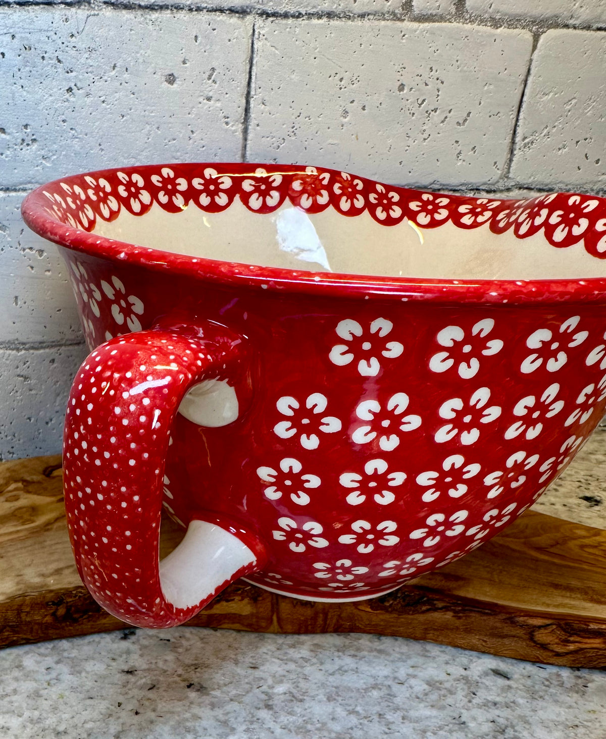 Manufaktura, Red Blossom, Large Batter Bowl