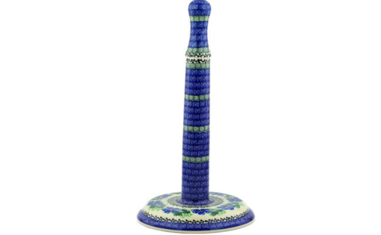 Ceramika Artystyczna Polish Pottery, Scarlet Pimpernel Flower, Paper Towel Stand