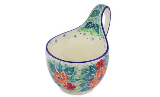 Ceramika Artystyczna Polish Pottery, Unikat U5145, Harmonious, Loop Mug/Bowl