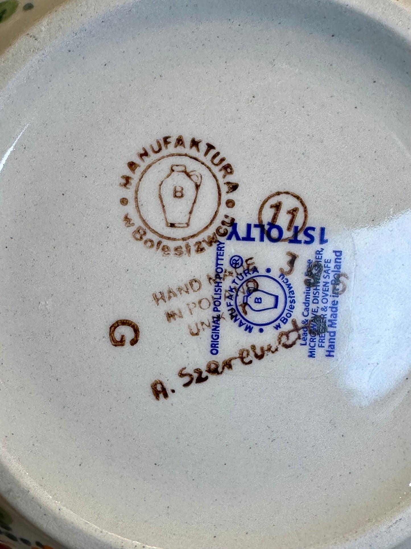 Manufaktura, Peach Blossoms, Round Scalloped Bowl 5.5"