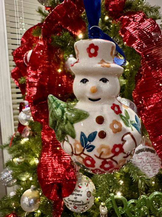 Manufaktura Paprika Snowman w/Tree Ornament