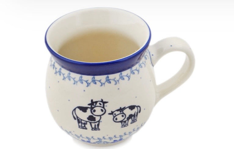 Ceramika Artystyczna, Happy Cow, Large Bubble Mug 16 oz.