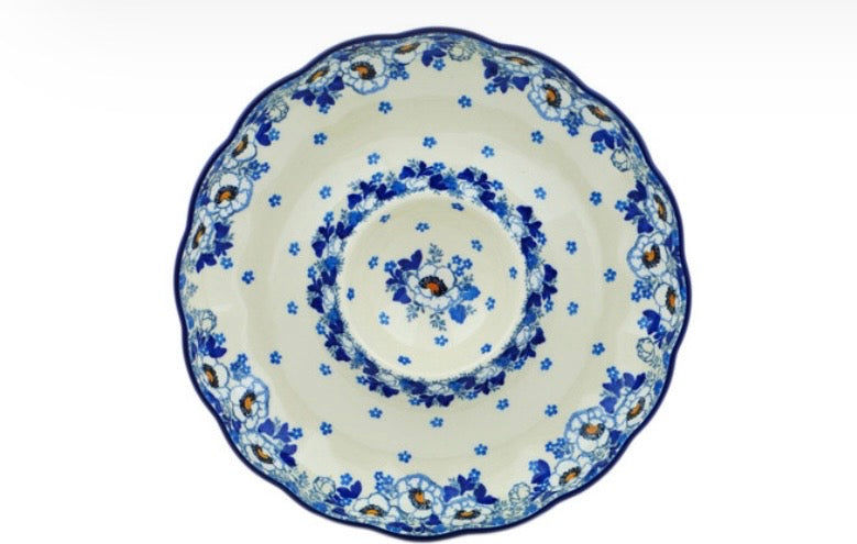 Ceramika Artystyczna, Blue Spring, Chip and Dip Platter
