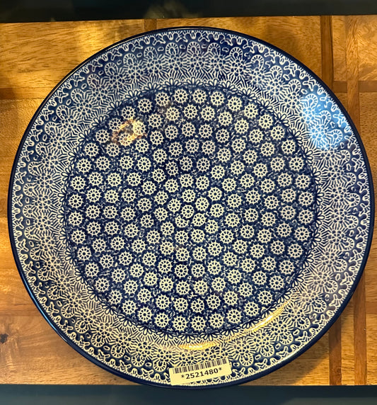 Ceramika Artystyczna Polish Pottery, Winter Frost, Dinner Plate