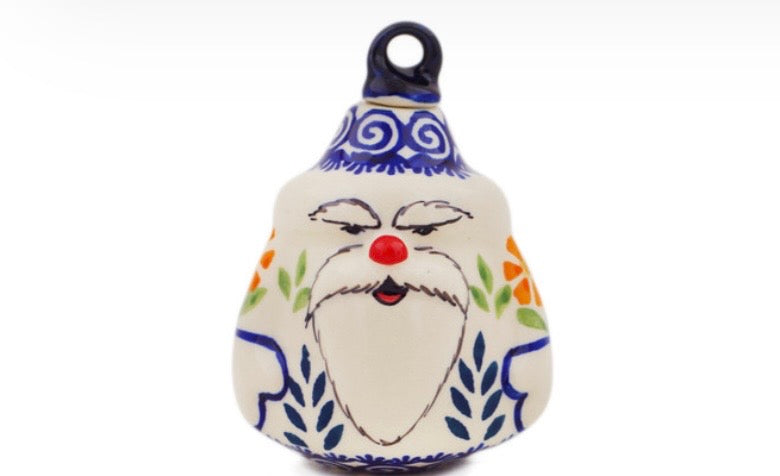 Manufaktura, Wave Of Flowers, Santa Ornament Christmas Ball 4"