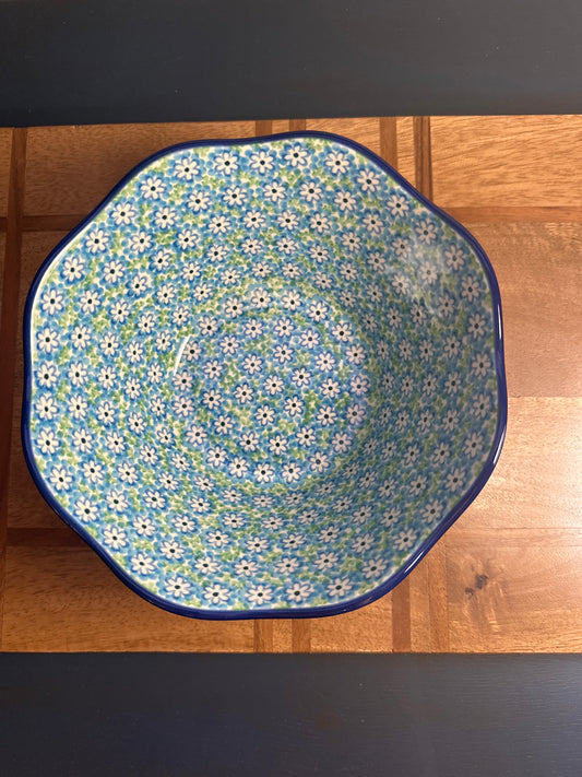 Ceramika Artystyczna Polish Pottery,  Sea Daisy Wavy Bowl