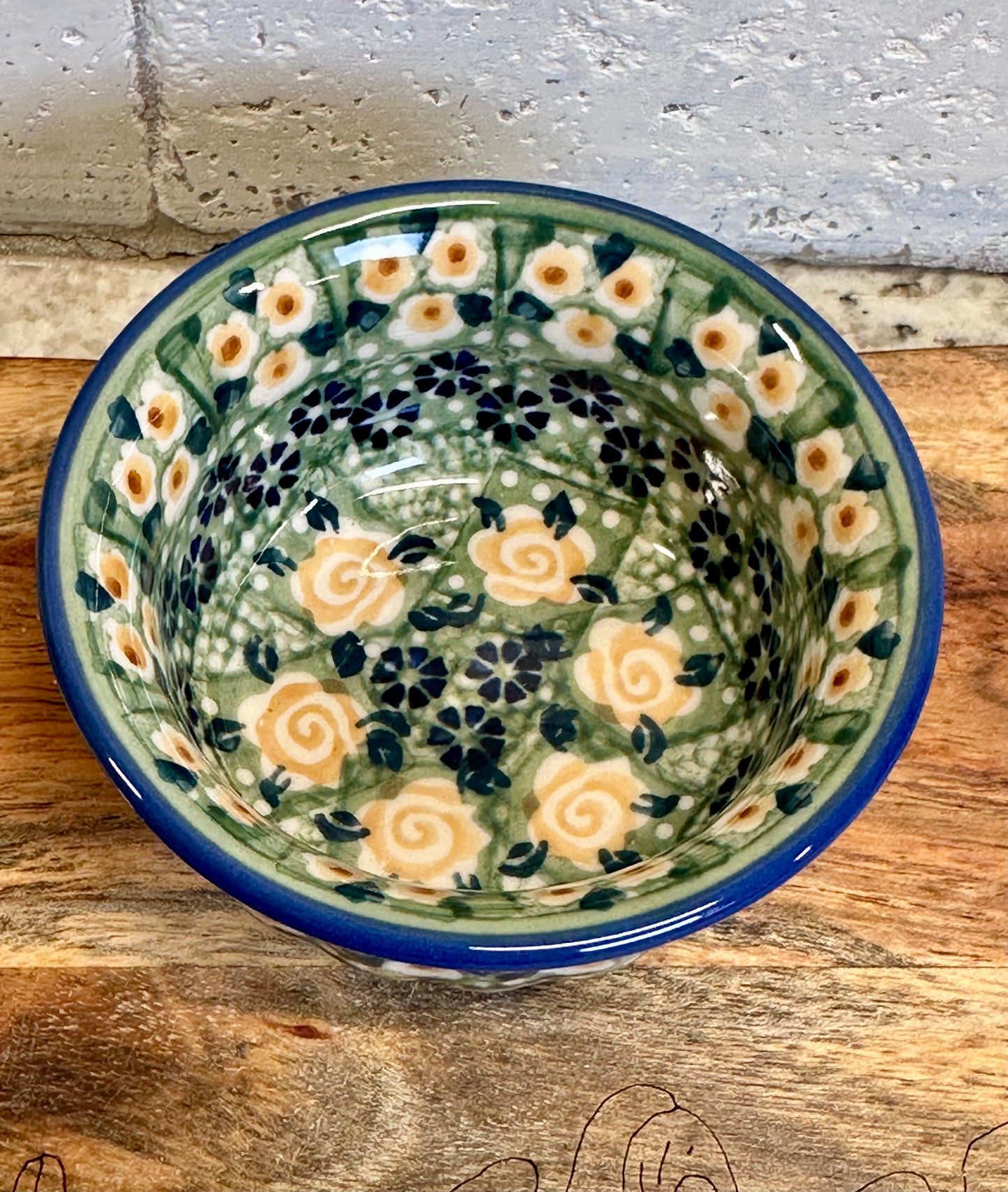 Manufaktura, Perennial Garden, Scalloped Bowl, 3.5"