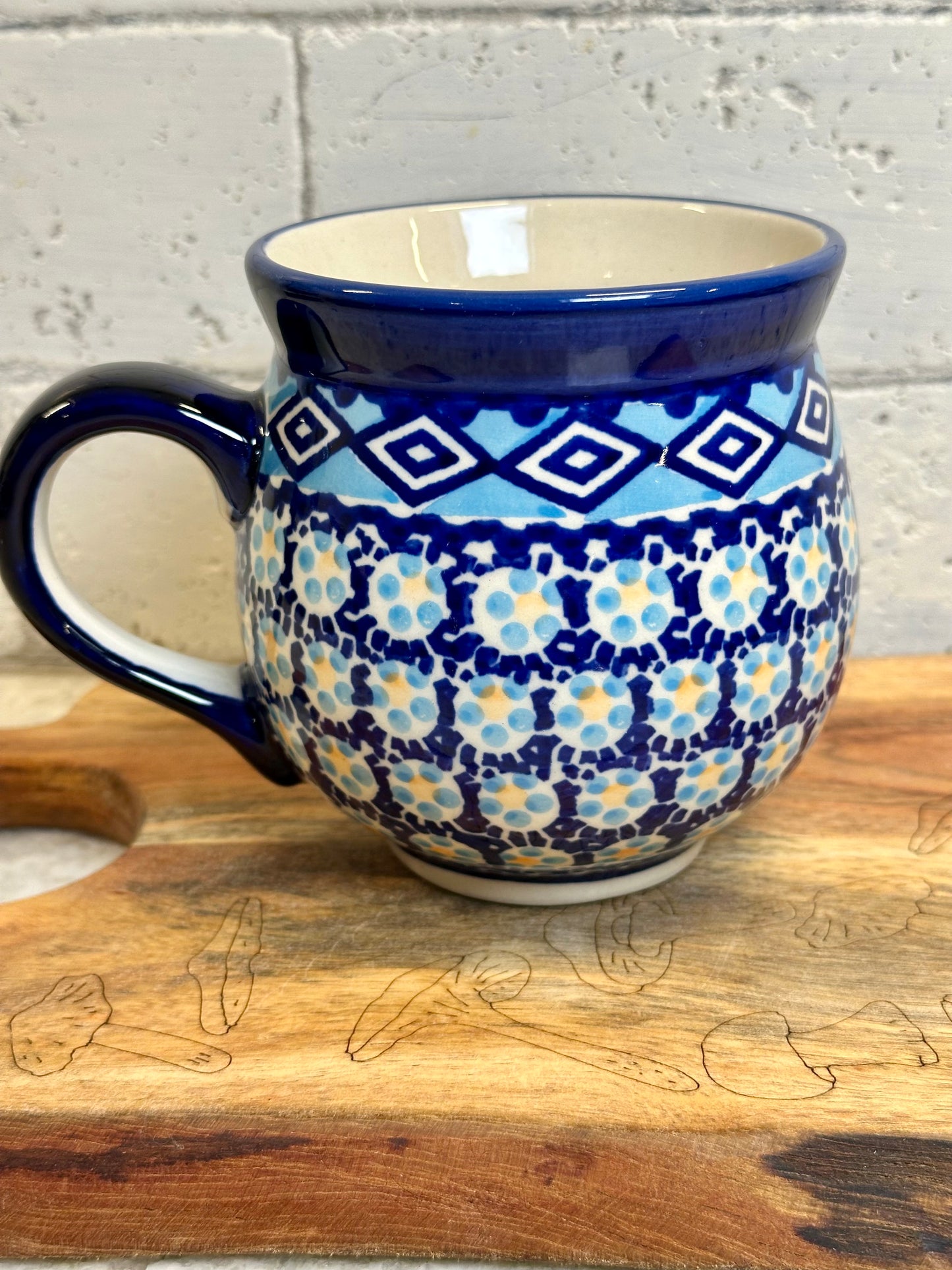 Manufaktura, Blue Diamond, Large Belly Mug