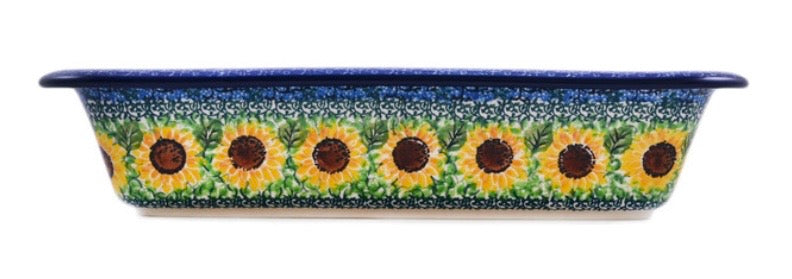 Ceramika Artystyczna, Unikat U4739, Summer Sunnies, Large Rectangular Baker