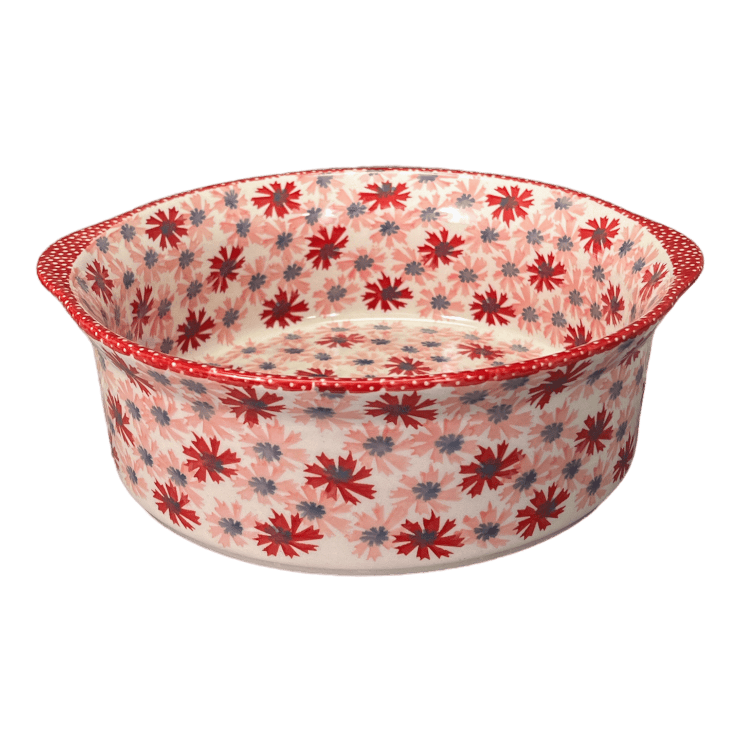 Baker, Round, Deep, 10" in "Scarlet Daisy" by Manufaktura