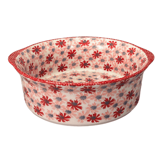 Baker, Round, Deep, 10" in "Scarlet Daisy" by Manufaktura