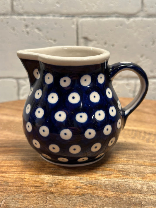 Zaklady Polish Pottery Traditional Pattern, Owls Eye Creamer