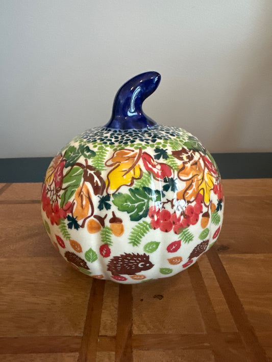 Galia Polish Pottery Maple Forest Large Pumpkin