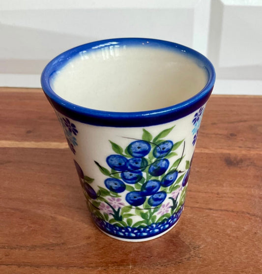 Kalich Polish Pottery, Blueberry Small Cup
