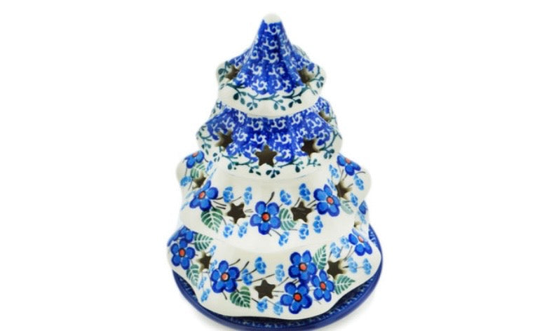 Ceramika Artystyczna, Blue Blossom, Tree Luminary