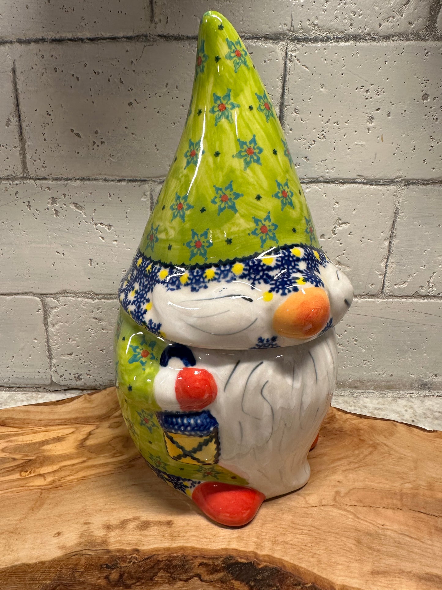 Kalich Polish Pottery, Signature Unikat, Art Level, Gnome Cookie Jar