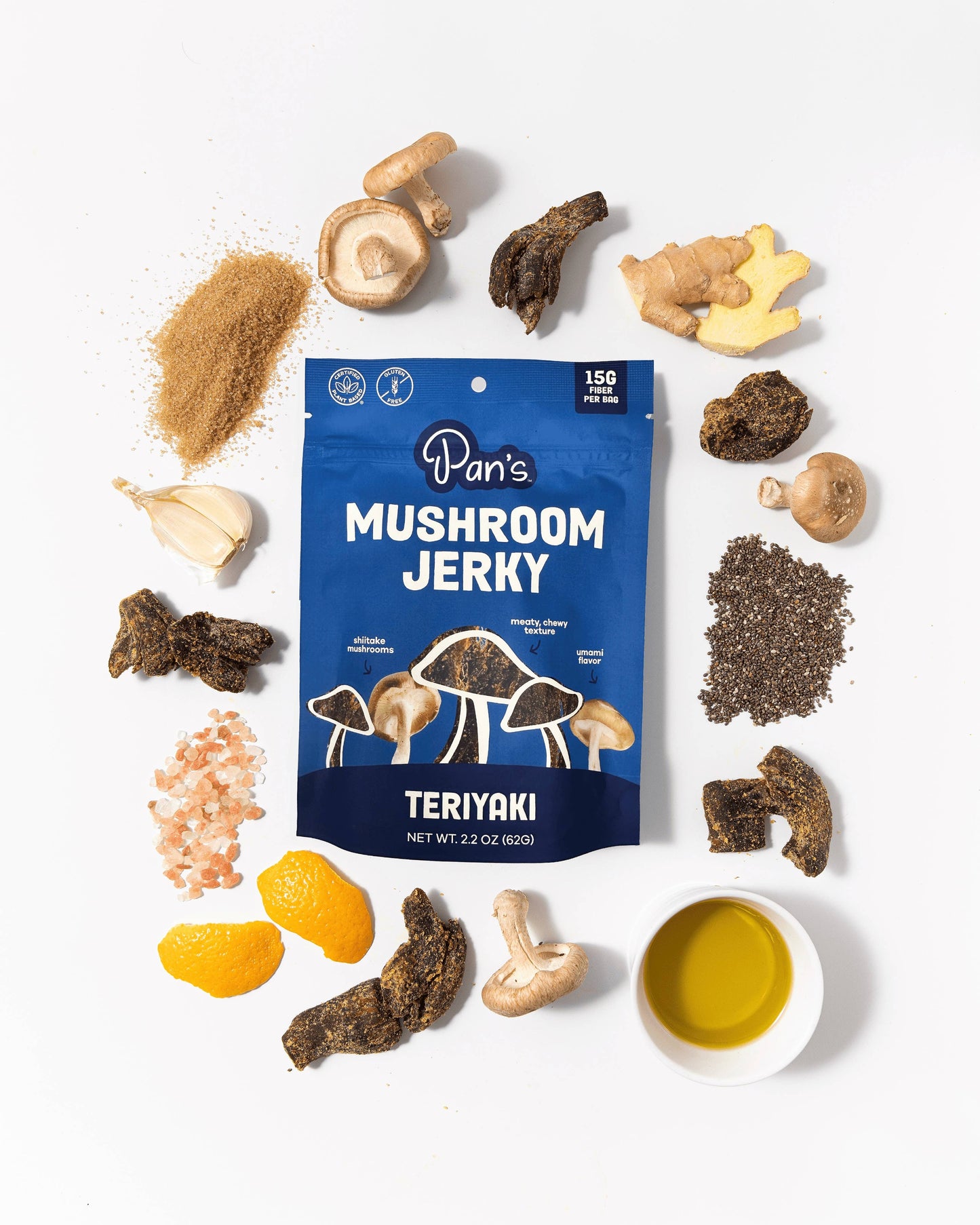 Pan's Mushroom Jerky - 2.2oz Teriyaki
