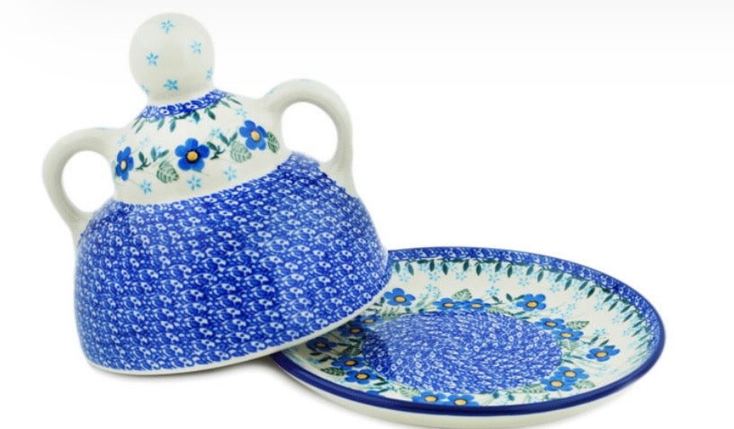 Ceramika Artystyczna, Blue Joy, Cheese Lady, 8"