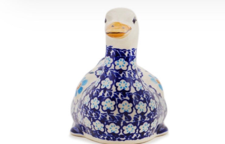 Manufaktura, Blue Chain, Duck Figurine 7"