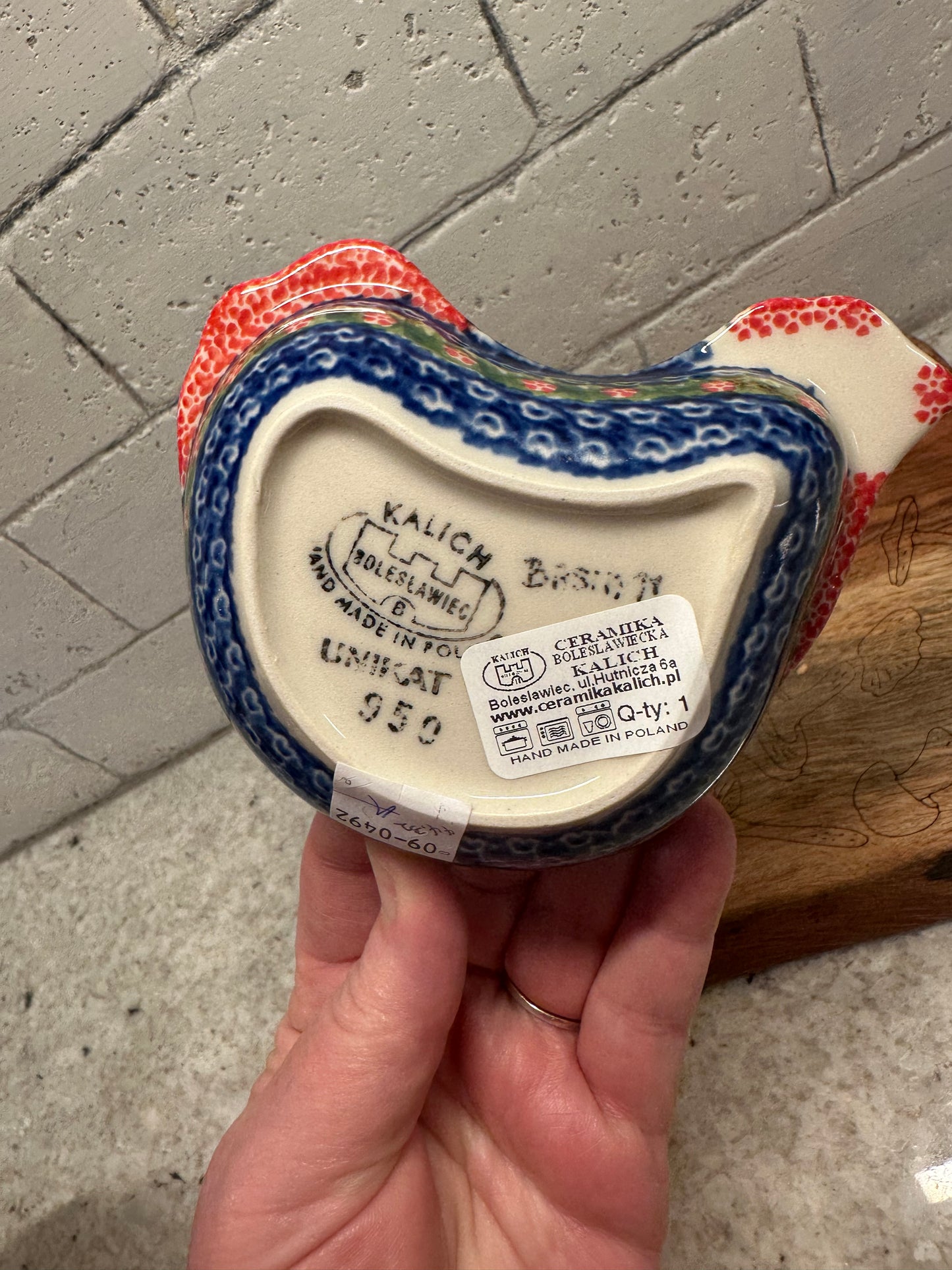 Kalich, Polka Black Chicken, Chicken Shaped Bowl