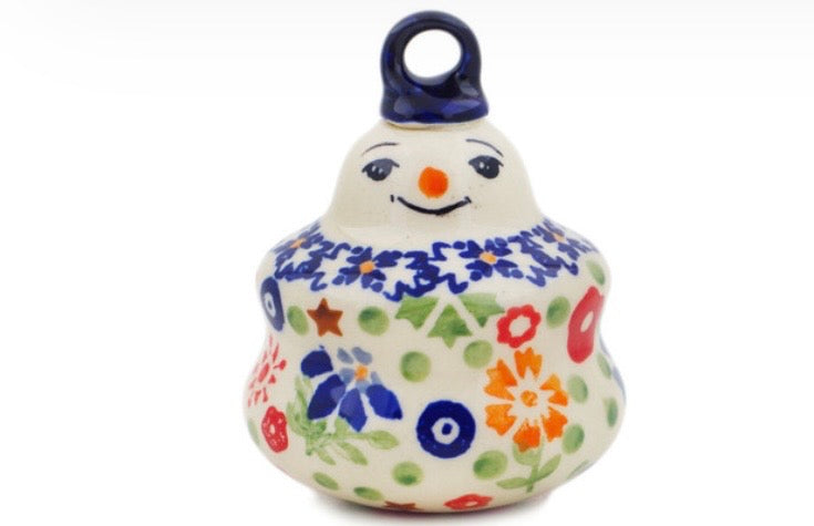 Manufaktura, Unikat Botanical Sprinkles, Snowman Ornament 3"